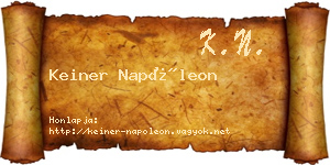 Keiner Napóleon névjegykártya